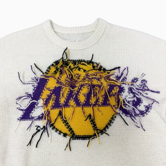 Zadig & Voltaire Lakers Nba X Zv Jumper 100% Cashmere Crewneck Sweater Large - Picture 4 of 12